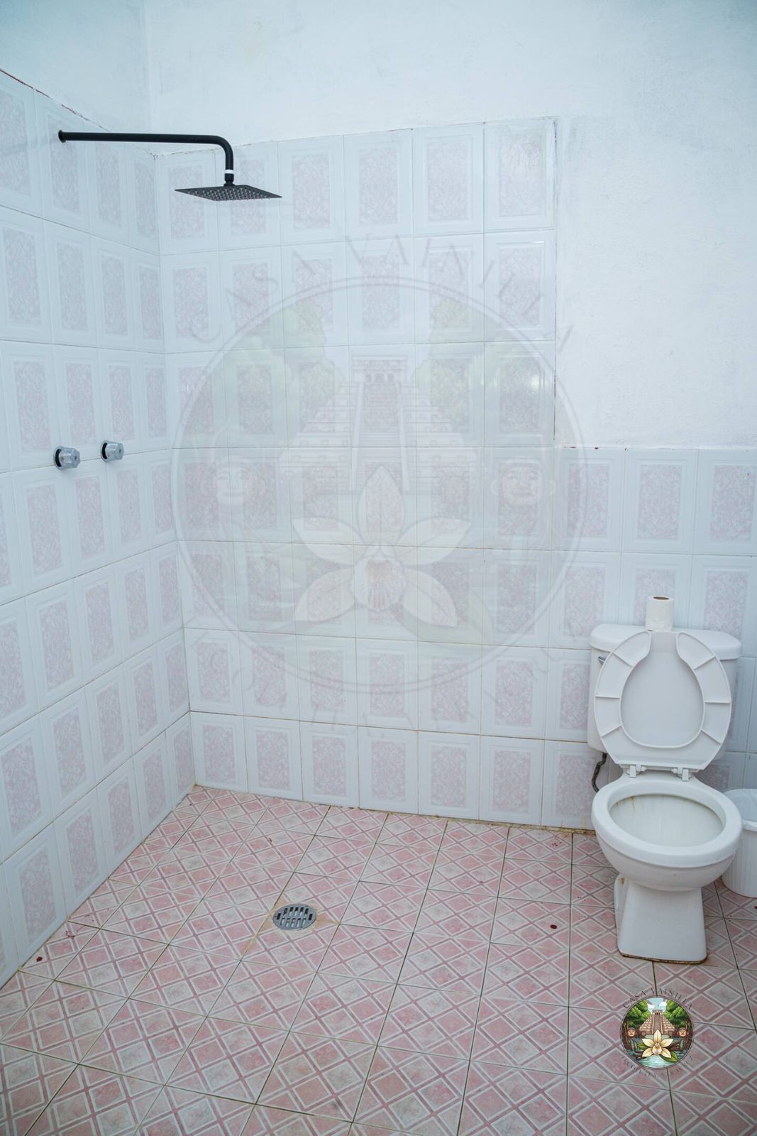 Regadera con agua caliente